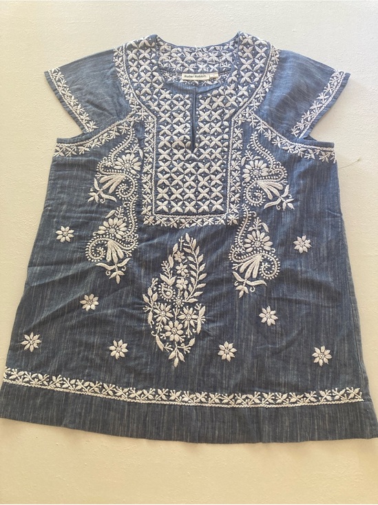 Roller Rabbit Other - Roller Rabbit Navy Blue Embroidered Cotton Tunic Dress